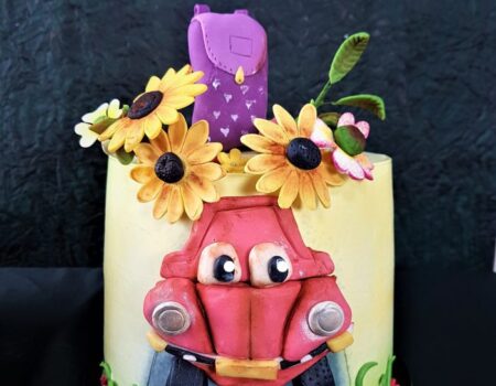 travel car cake