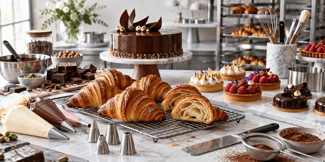 Hands-on baking training at a professional baking institute
